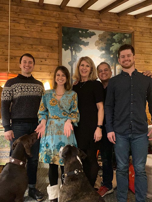 Mark Antunes with his family