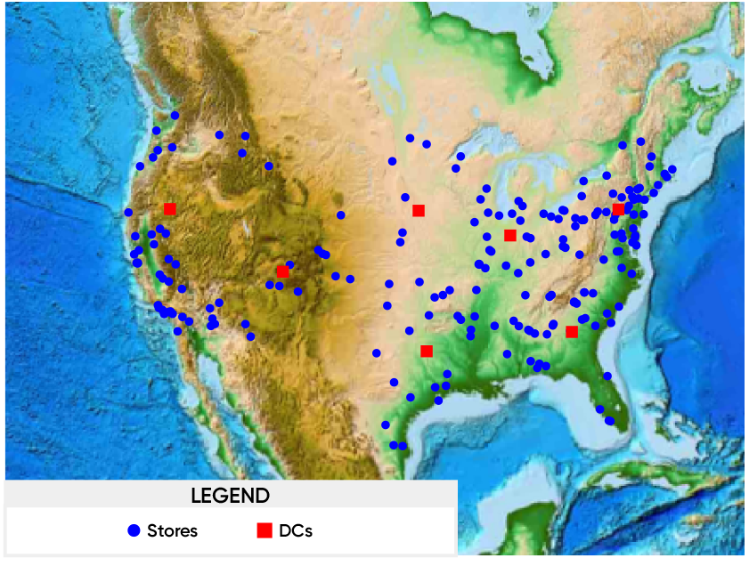 Optimal final distribution center based on populations and business model adjustments